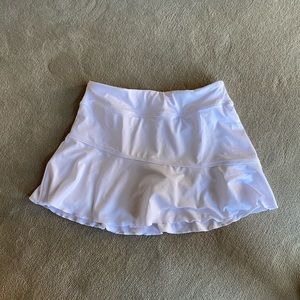 White mini skirt